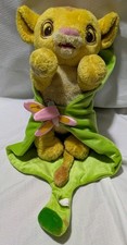Disney Babies Lion King Plush Baby Simba with Leaf Blanket Disney Parks 12 inch
