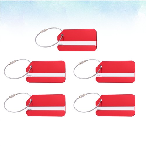 5 Pcs 铝 金 牌 Travel Suitcase Tag Luggage Markers for Easy Identification