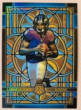 Lamar Jackson 2025 Mosaic Oversized Stained Glass Card - Baltimore Ravens