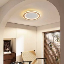 LED Ceiling Light Modern Round Wood Ceiling Lamp for Kitchen Hallway Dimmable