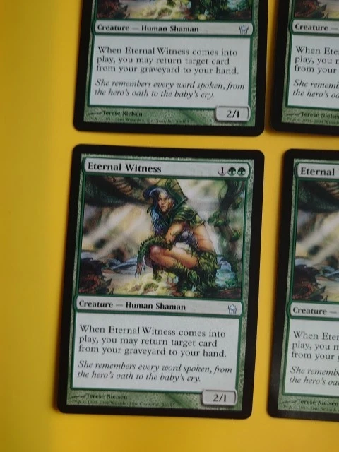 Eternal Witness. Playset Human shaman Fifth Dawn. VG Magic the Gathering 4 Card. - Image 3 of 4