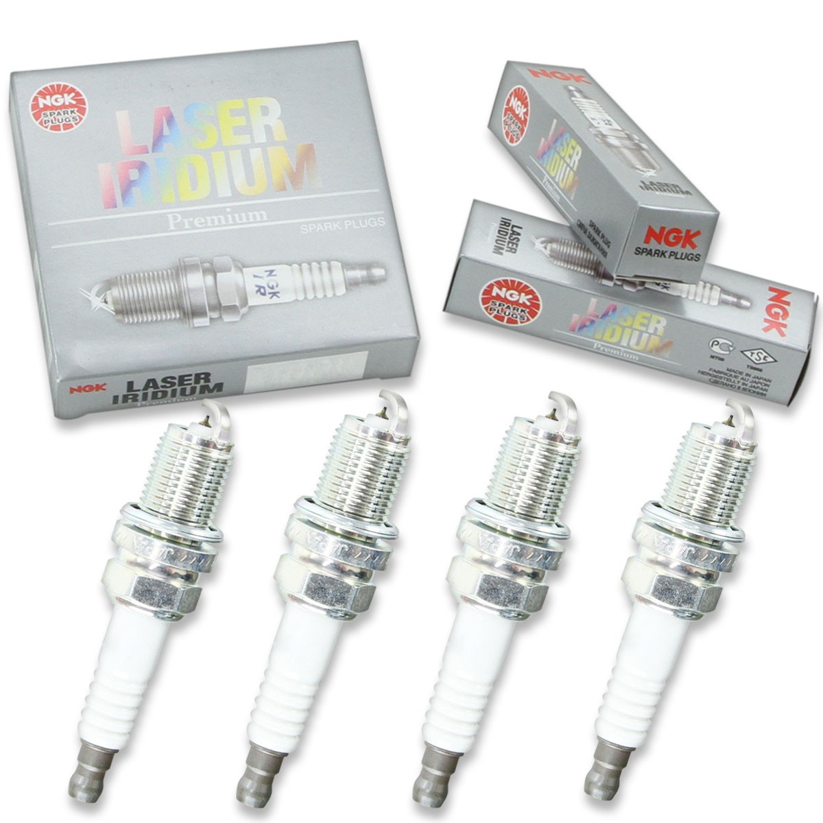 4 pcs NGK Laser Iridium Spark Plugs for 1992-1996 Eagle Summit 2.4L 1.8L L4 pn