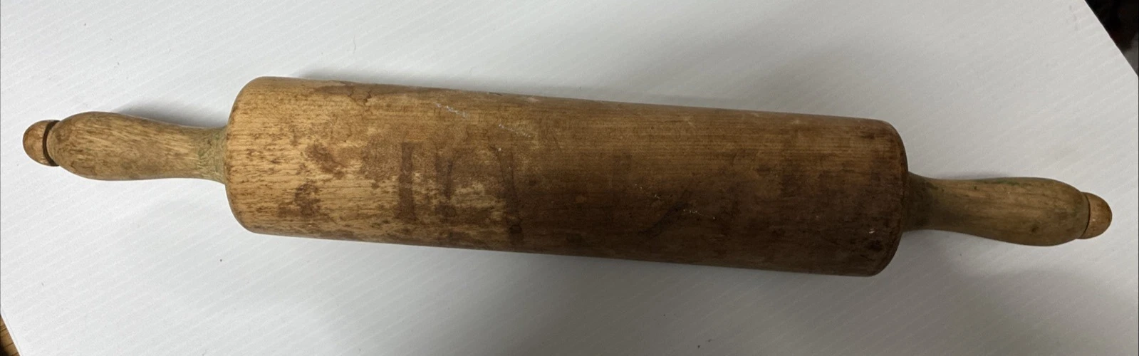 Vintage Wooden Rolling Pin 17" w/ Handles (FC201-4Q5472