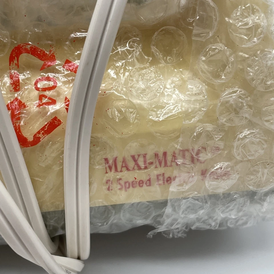 Cuchillo Eléctrico Maxi-Matic Vintage 2 Velocidades TS-367 Herramienta de Cocina Retro Amarillo NUEVO Foto 3 de 4