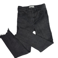 Abercrombie  Fitch Black High Rise Super Skinny Ankle Jeans Size 25/0