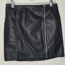 Express Faux Leather Black Mini Skirt