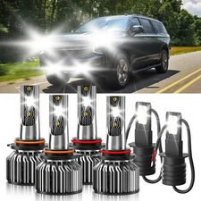 For Chevy Tahoe 1995-2000 LED Headlight Bulb High&Low Beam Fog Light Kit 6500K