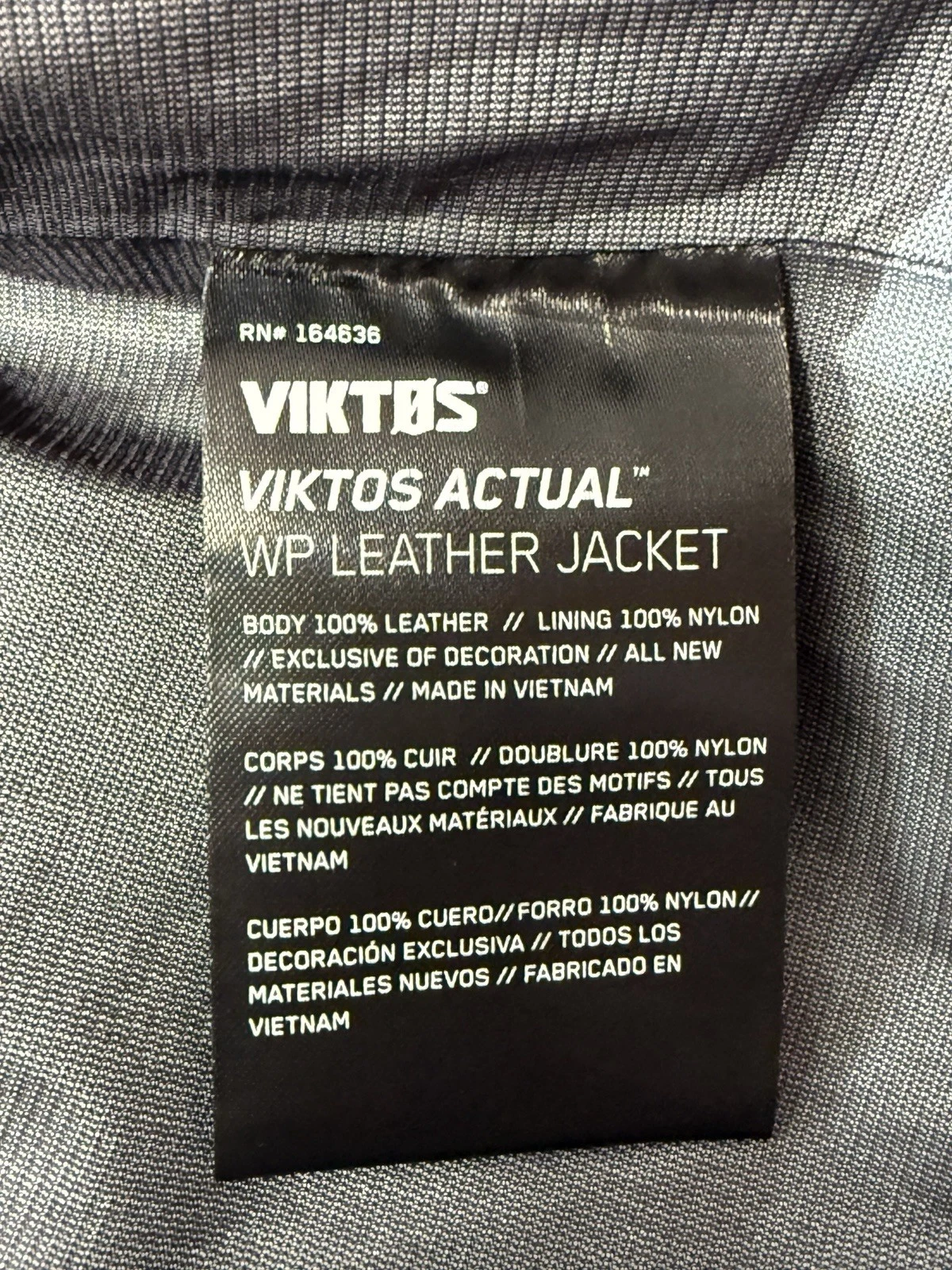 VIKTOS Actual WP Leather Jacket Men's Small Waterproof Tactical Carry Pockets - product detail image 12