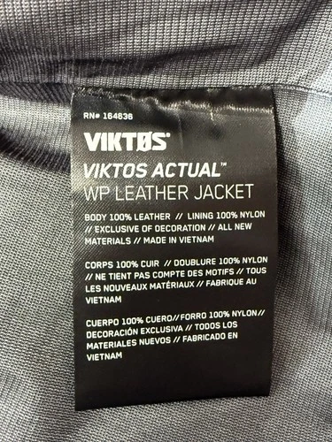 VIKTOS Actual WP Leather Jacket Men's Small Waterproof Tactical Carry Pockets image 12
