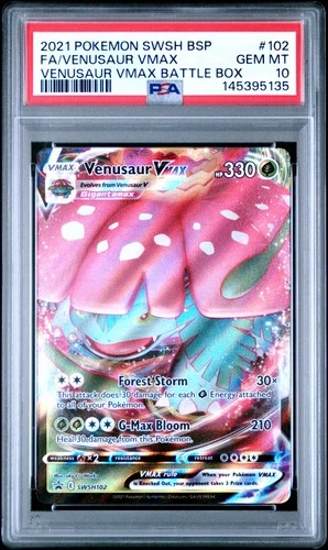 Venusaur Vmax SWSH102 Battle Box Swsh Black Star Promo Pokemon PSA 10 *135