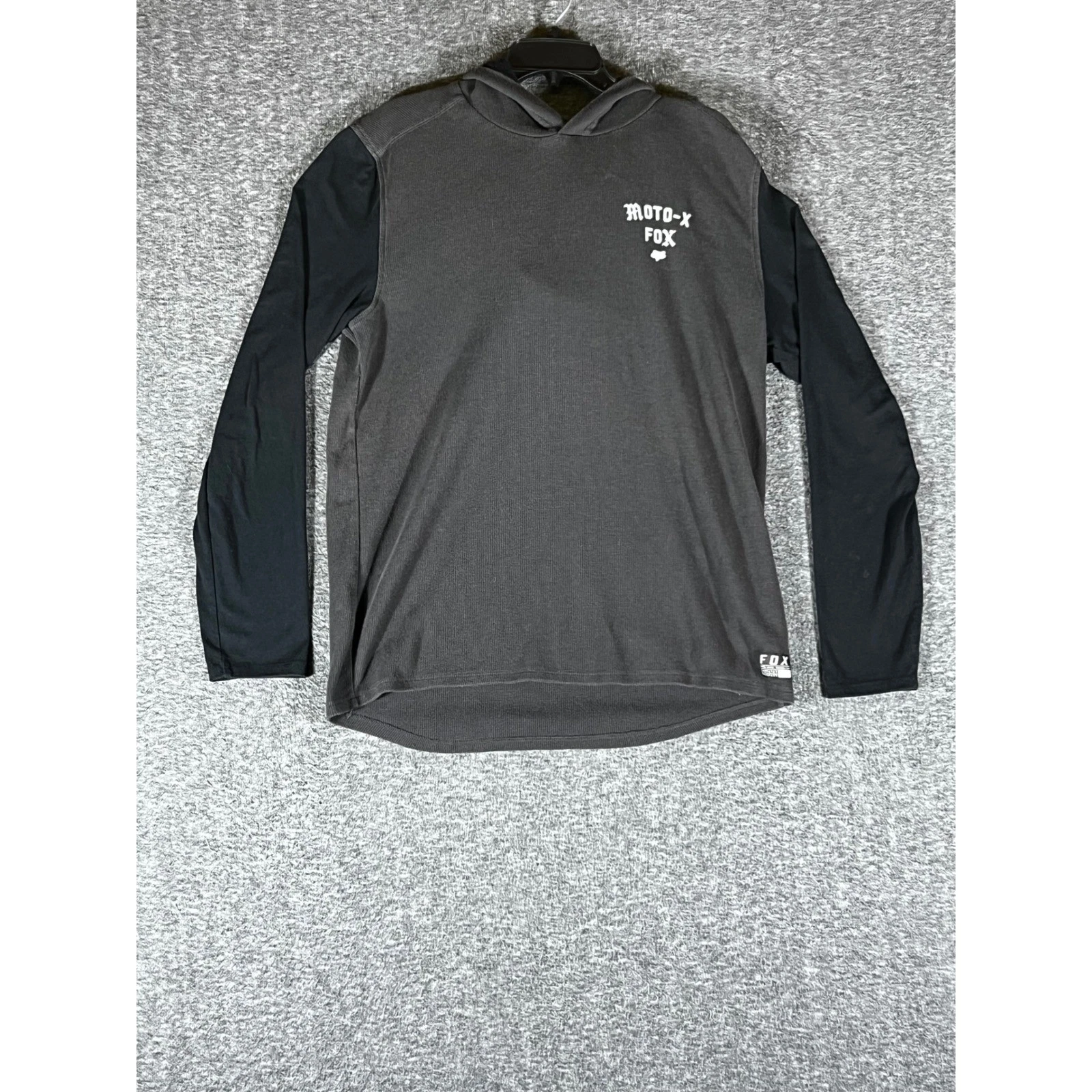 Fox Racing Moto-X Thermal Hoodie Mens Large Charcoal Black Long Sleeve Graphic