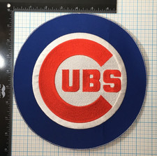 CHICAGO CUBS MLB BASEBALL VINTAGE LARGE 8.75" ROUND TEAM LOGO PATCH