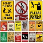 Warning Danger Beware Metal Sign Vintage Plaque Tin Sign Plate Home Wall Decor F