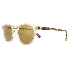 Oliver Peoples Gregory Peck 5217 Sunglasses Honey Dark Brown with Gold Mirror