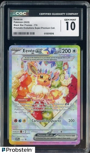 2019 Pokemon SVP EN Black Star Promo #SM174 Eevee EX CGC 10 GEM MINT