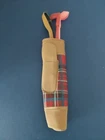 Vintage IDEAL TAMMY Barbie Clone GOLF CLUBS & BAG 1960's red plaid