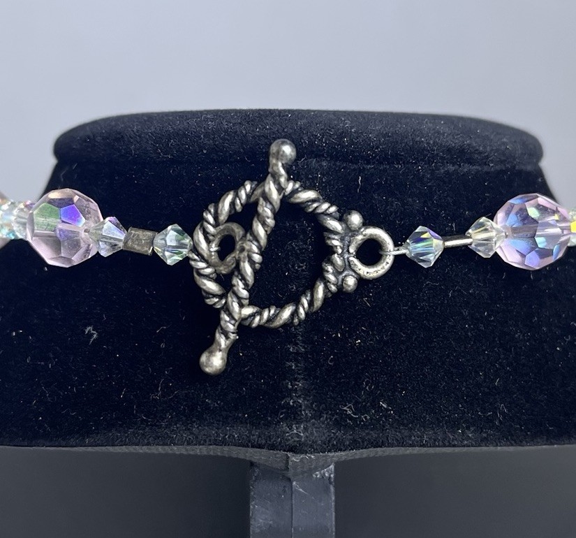 Artisan Signed Dichroic Glass Rectangle Pendant N… - image 9