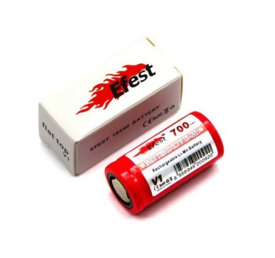 Efest IMR 16340 V1  700mAh 3,7V  (Pluspol flach) Li-Ionen