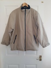 Veste homme beige/pierre doublée polaire très chaude de Cedarwood State, taille S