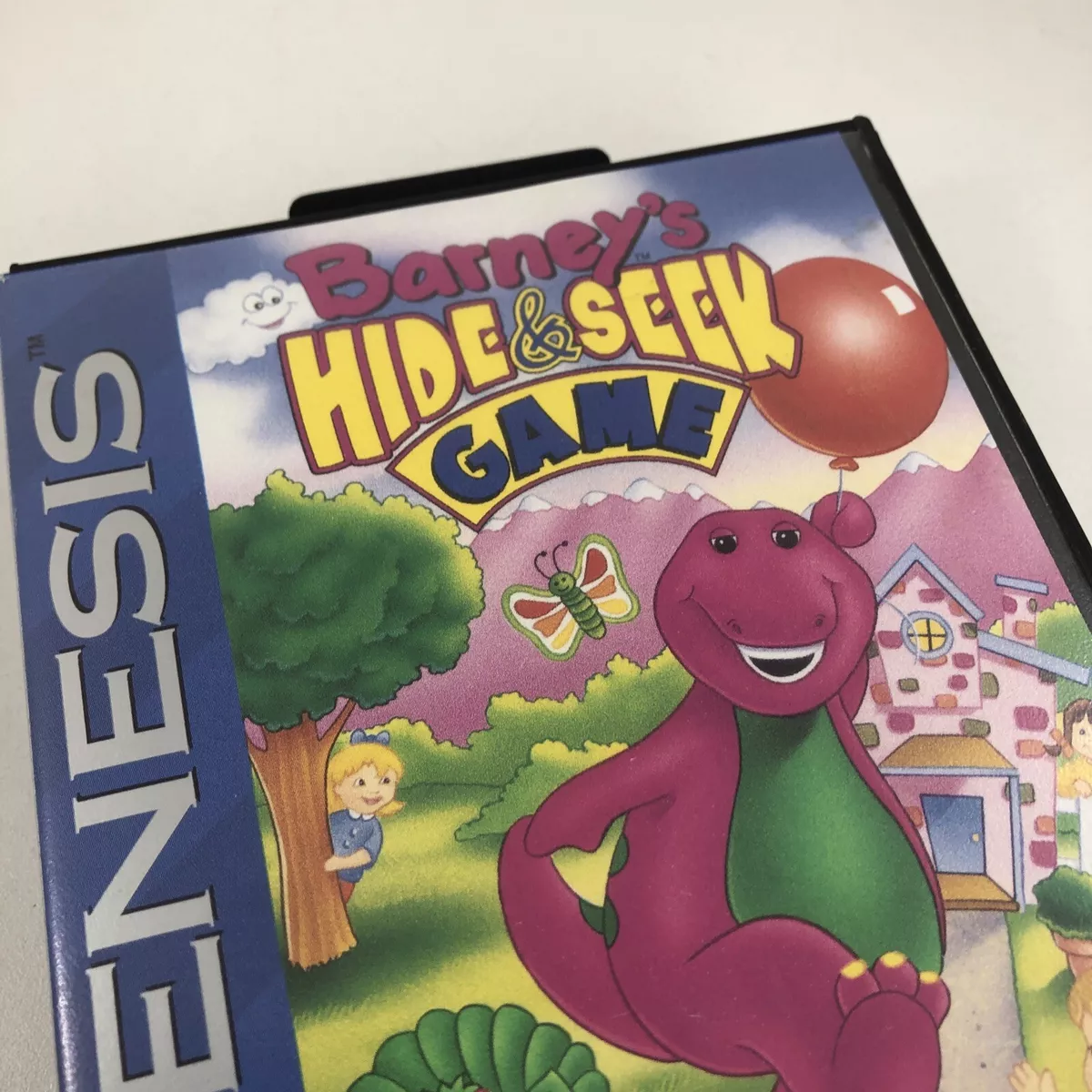 BARNEY HIDE AND SEEK Game Sega Genesis Complete With Box TESTED 10086015348