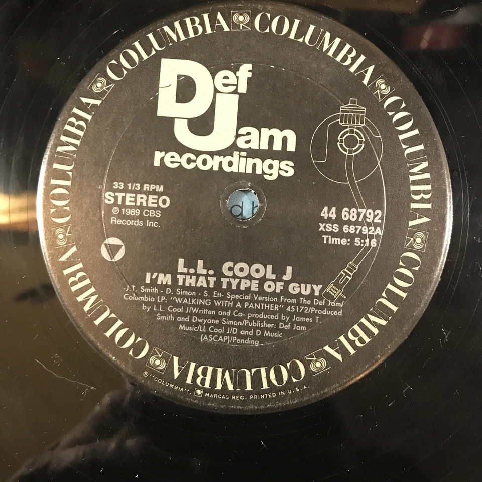 LL Cool -J, "I'm That Type Of Guy" Vinyl 12'' Single, LP-45172 Promo Foto 4 de 4