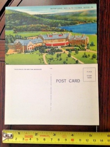 Skytop Lodge ""High in the Poconos"" Skytop PA. Luftaufnahme Postkarte kostenloser Versand!!! - Bild 2 von 3