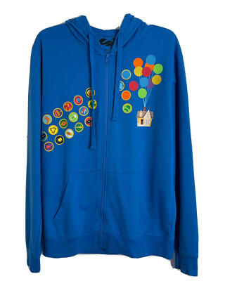 Loot Crate Wear Disney Pixar UP Wilderness Explorers Hoodie Sweatshirt - Men M