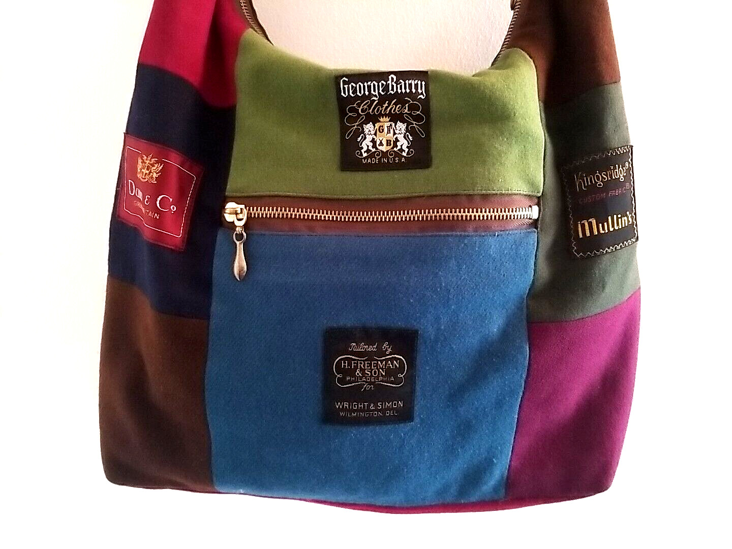 Handmade Patchwork Hobo Bag Purse with Some Hand … - image 4