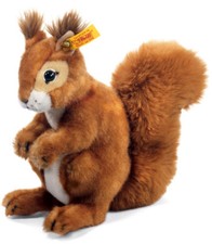 Steiff 'Niki' Squirrel - classic plush washable soft toy - 21cm - 045141
