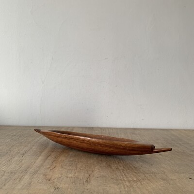 Vintage rustikaler Stil handgeschnitzt geformt Griff Holz Servier Display Schale