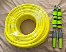 Heavy Duty Reinforced PVC Hose 30m & 10 pc hose connector set Garden Motorhome
