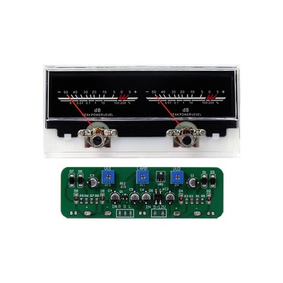 JP-115 Double Pointer VU Level Meter w/LED  Board AC/DC5-12V Power Supply