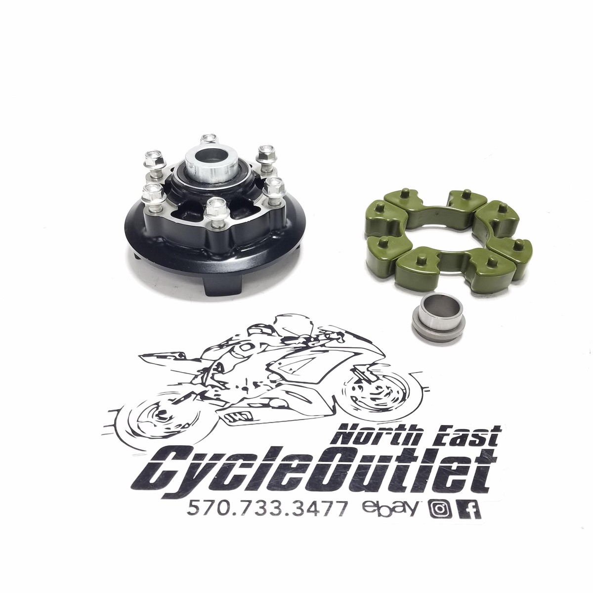 2013 13-18 NINJA ZX6R ZX636 OEM REAR SPROCKET HUB CUSH DRIVE 2013 13-18 NINJA ZX6R ZX636 OEM REAR SPROCKET HUB CUSH DRIVE