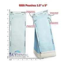 Sterilization Pouches- 3.5 " x 10 " Dental Medical Self Seal Pouch Bag 6000 Bags