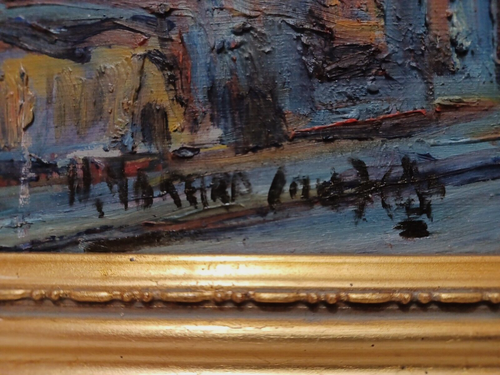 LISTED URUGUAYAN Wm. MOREIRA CRUZ Sd ORIG OIL on MASONITE "JUNCAL" MONTEVIDEO - Picture 3 of 9