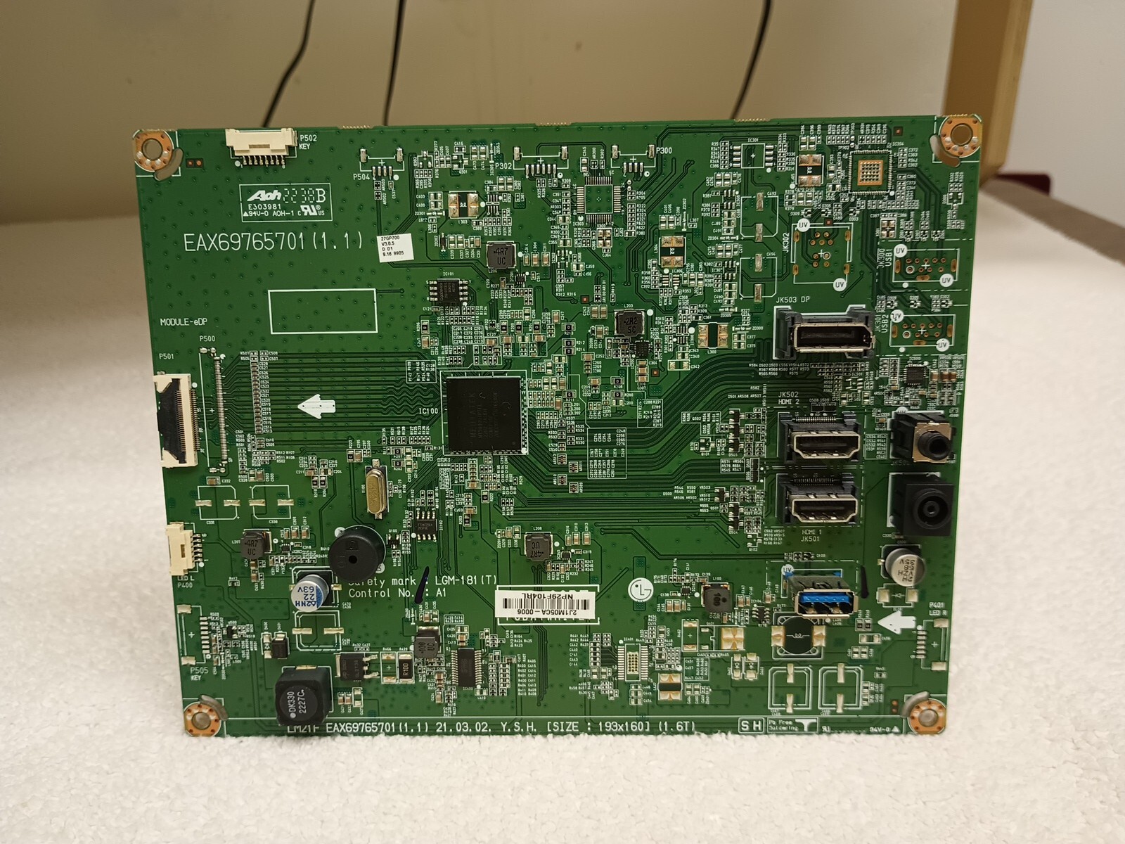 LG 27GP700-B Ultragear Monitor Mainboard LM21F EAX69765701 (1.1)