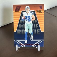 2023 Zenith Football Luke Schoonmaker Rookie Card Red Zone Parallel Cowboys SP. rookie card picture
