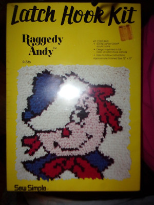 Kit De Tapis Au Crochet Raggedy Ann & Andy – Modèle Classic Latch Hook 37803 – NEUF