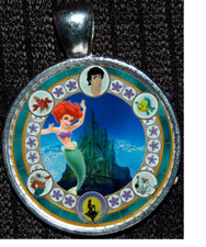 Little Mermaid Ariel Under the Sea Princess Disney WDW Silver Pendant Necklace