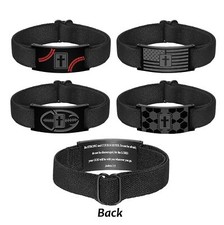 Men Boy Adjust Bible Verse Cross Elastic Bracelet Prayer Christian Bangle Sports