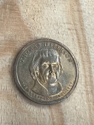 Dollar $1 Jefferson Thomas D 2007 古いお金 Coin Rare Colored Gold 1801-1809 コレクション