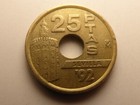 Moneda de 25 Pesetas. 1992 ESPAÑA. SEVILLA 92. TORRE DEL ORO