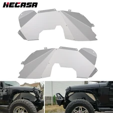Solid Front Inner Fender Liners Aluminum For 2007-18 Jeep Wrangler Unlimited JK