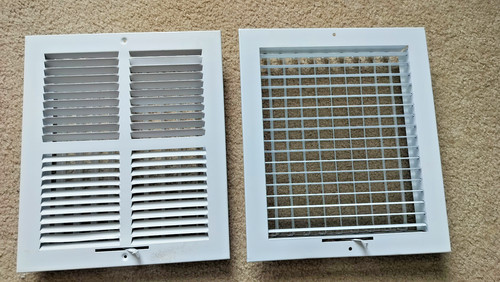 2x Register Vent Cover Grill for Sidewall Ceiling Fits 12x10 Duct Adjustable