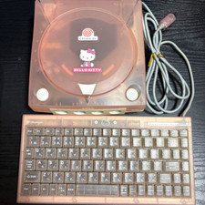 SEGA Dreamcast HKT-3000 Hello Kitty Pink Console box Keyboard Cables Tested Used