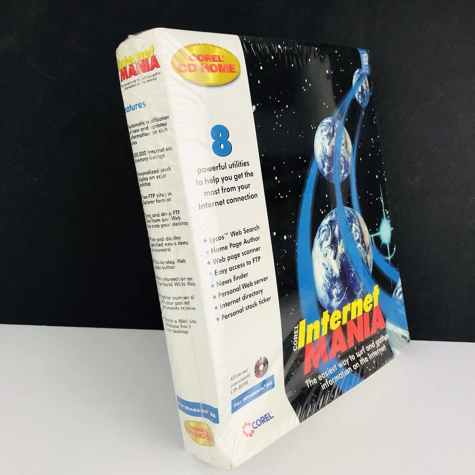 Corel Internet Mania CD Software Corel CD Home Windows 1995 New sealed - Image 3 of 4