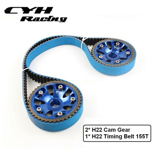 2PCSAdjustable Cam Gear+Timing Belt 155T For Honda Prelude 9301 H22