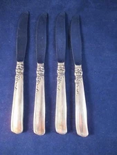 Vintage Oneida Gay Adventure Modern Table Knife S/4 SilverPlate 1955 MidCentury