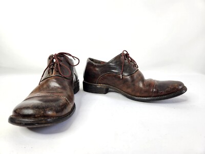 Augusto Brown Leather Lace Up Ankle Boots Italy Craftsmanship Vintage? Men\'s 8.5 Vintage Augusto Brown Leather Lace up Ankle Boots - Vintage  main image 2