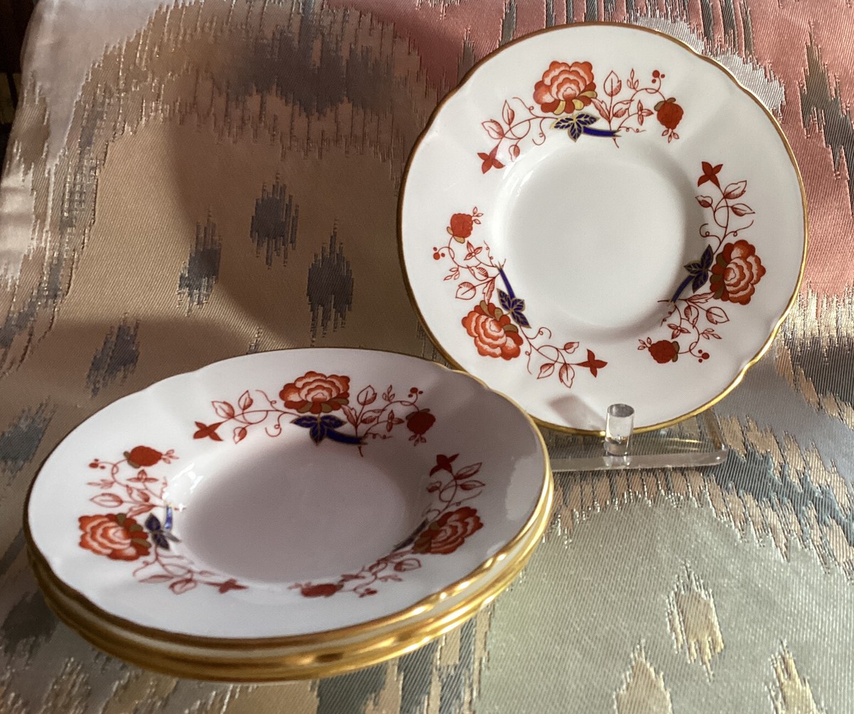 Royal Crown Derby Bone China Four Bali 3/4” Pin Trays Plates A